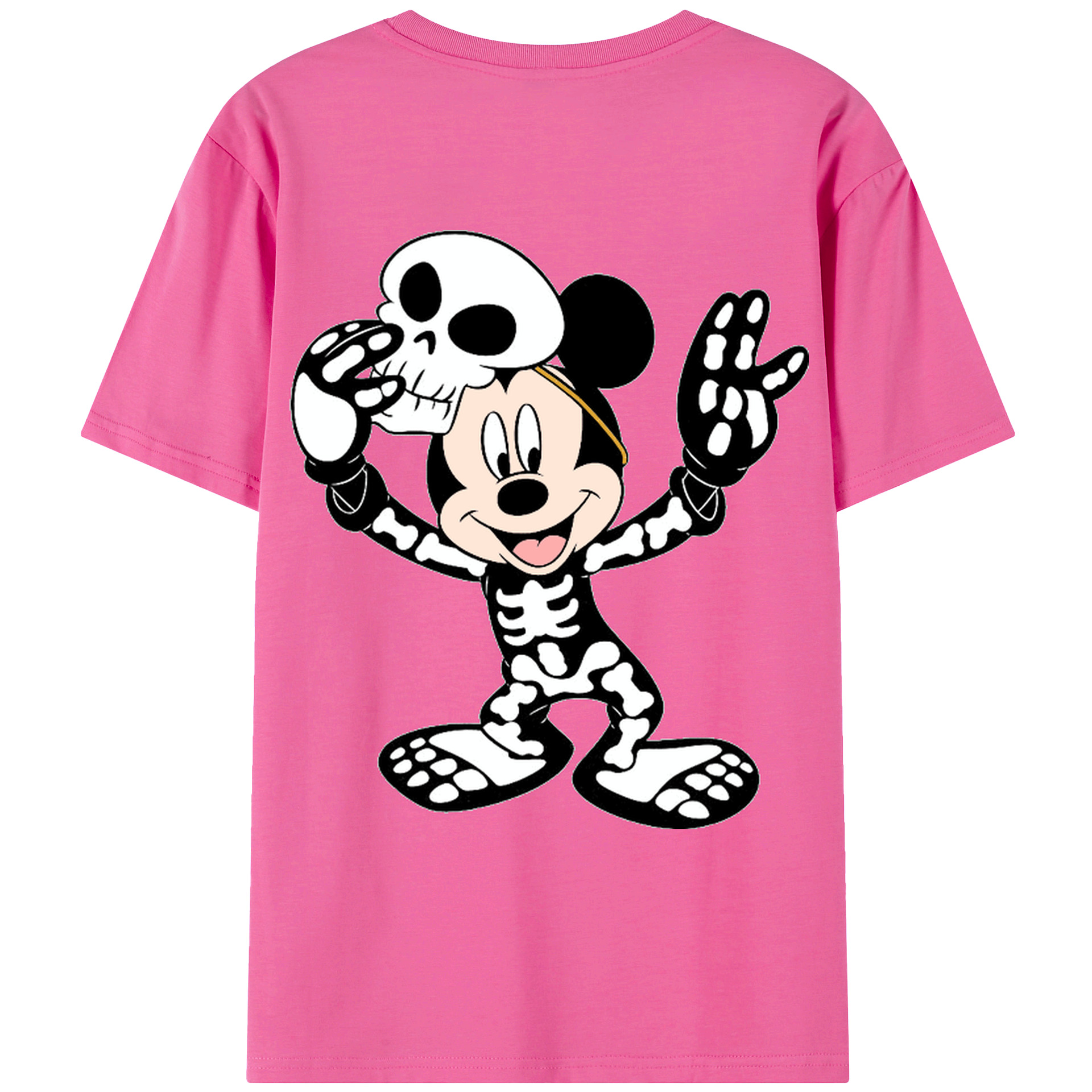 （画像用） ミッキーマウス Mickey Mouse レディース半袖Tシャツ(バックプリント)